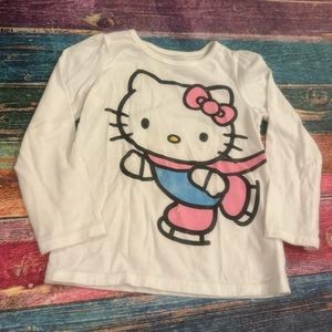 Hello Kitty ice skating long sleeve tee, size 4T